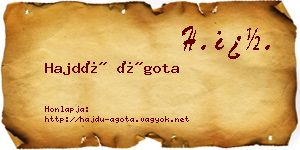 Hajdú Ágota névjegykártya