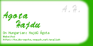 agota hajdu business card